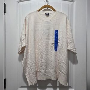 Splendid Off-White Short Sleeve Top